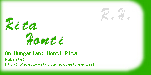 rita honti business card